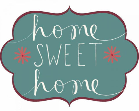 Home Sweet Home Black Ornate Wood Framed Art Print with Double Matting by Doucette, Katie