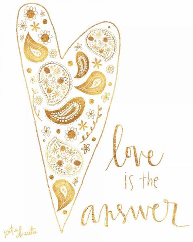 Love is the Answer II White Modern Wood Framed Art Print with Double Matting by Doucette, Katie