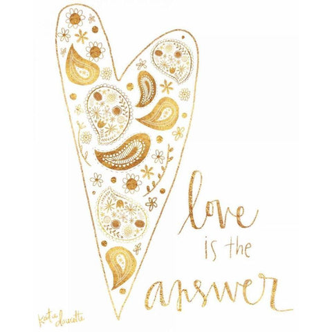 Love is the Answer II White Modern Wood Framed Art Print by Doucette, Katie