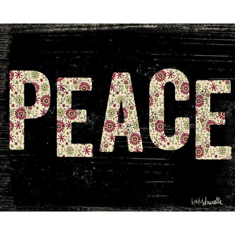 Christmas Peace Black Modern Wood Framed Art Print with Double Matting by Doucette, Katie