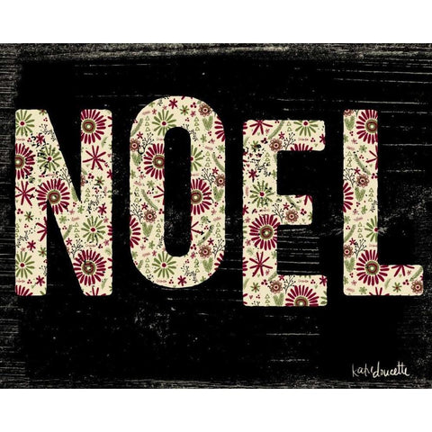 Noel Black Modern Wood Framed Art Print with Double Matting by Doucette, Katie