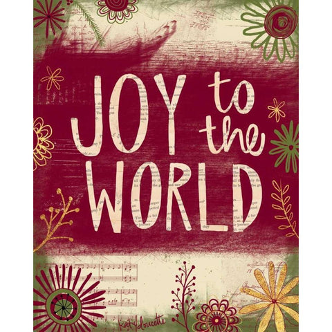 Joy to the World Black Modern Wood Framed Art Print with Double Matting by Doucette, Katie