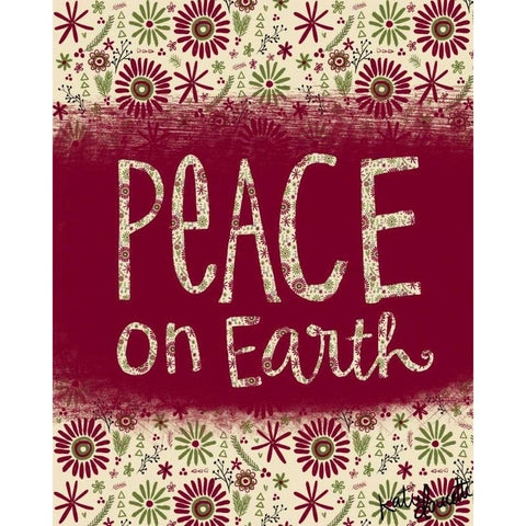 Peace on Earth White Modern Wood Framed Art Print by Doucette, Katie