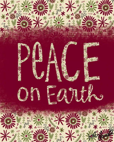 Peace on Earth Black Ornate Wood Framed Art Print with Double Matting by Doucette, Katie