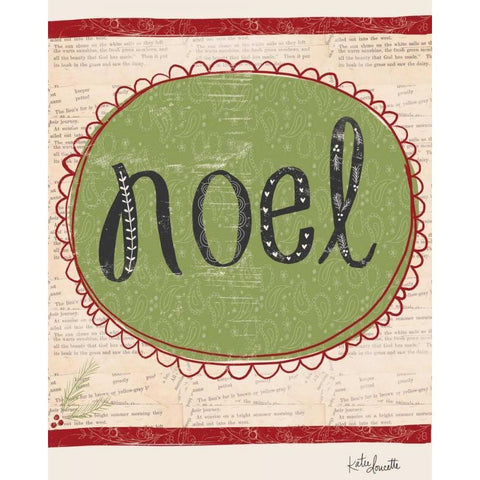 Noel Black Modern Wood Framed Art Print by Doucette, Katie