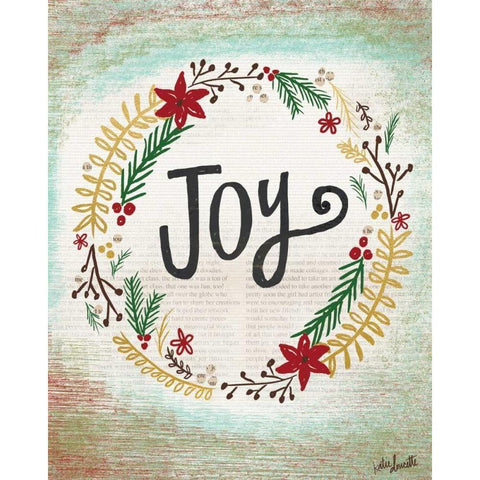 Joy Wreath II White Modern Wood Framed Art Print by Doucette, Katie