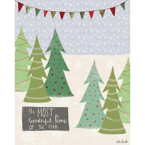 Most Wonderful Time of the Year White Modern Wood Framed Art Print by Doucette, Katie