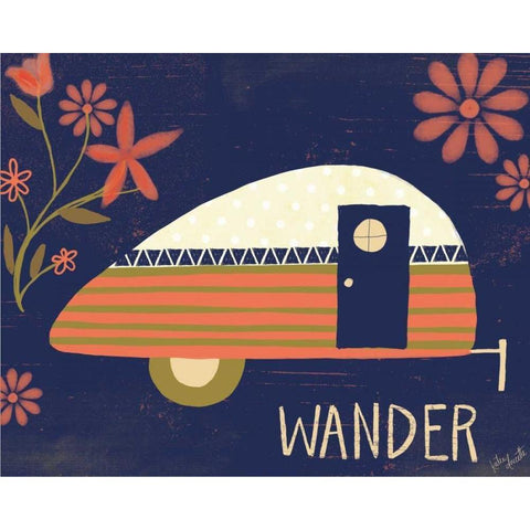 Wander Black Modern Wood Framed Art Print with Double Matting by Doucette, Katie