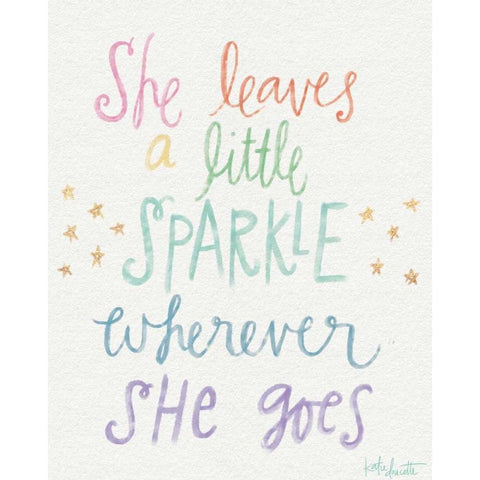 Little Sparkle White Modern Wood Framed Art Print by Doucette, Katie