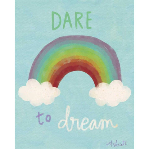 Dare to Dream Black Modern Wood Framed Art Print with Double Matting by Doucette, Katie