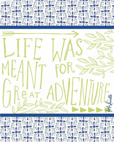 Great Adventure White Modern Wood Framed Art Print with Double Matting by Doucette, Katie