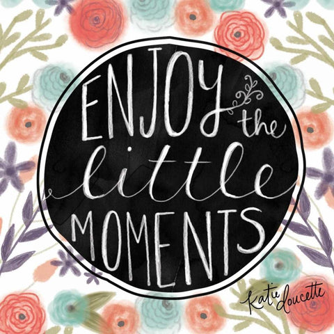 Enjoy the Little Moments Gold Ornate Wood Framed Art Print with Double Matting by Doucette, Katie