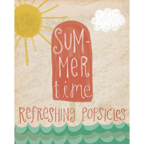 Popsicles Gold Ornate Wood Framed Art Print with Double Matting by Doucette, Katie