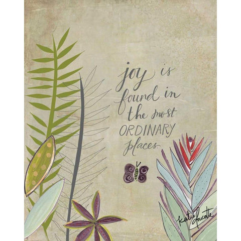 Joy in Ordinary Places Black Modern Wood Framed Art Print by Doucette, Katie