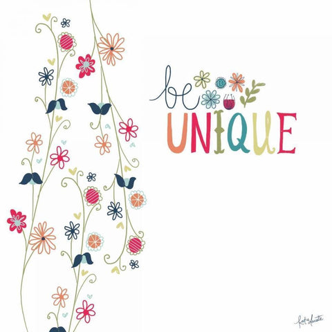 Be Unique White Modern Wood Framed Art Print by Doucette, Katie