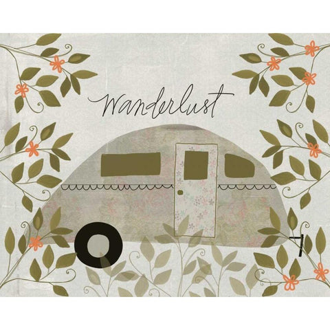 Wanderlust Black Modern Wood Framed Art Print with Double Matting by Doucette, Katie