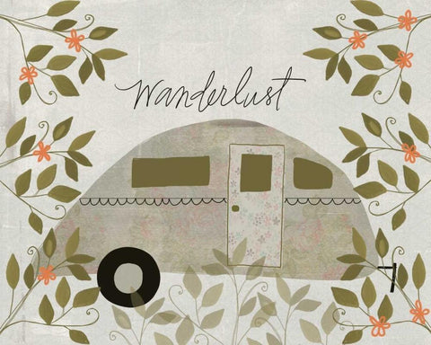 Wanderlust White Modern Wood Framed Art Print with Double Matting by Doucette, Katie