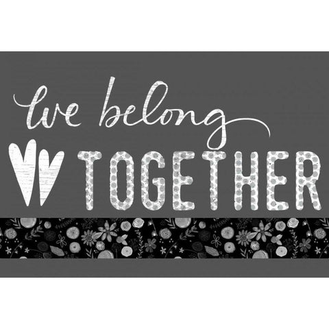 We Belong Together White Modern Wood Framed Art Print by Doucette, Katie