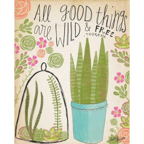 Wild and Free Gold Ornate Wood Framed Art Print with Double Matting by Doucette, Katie