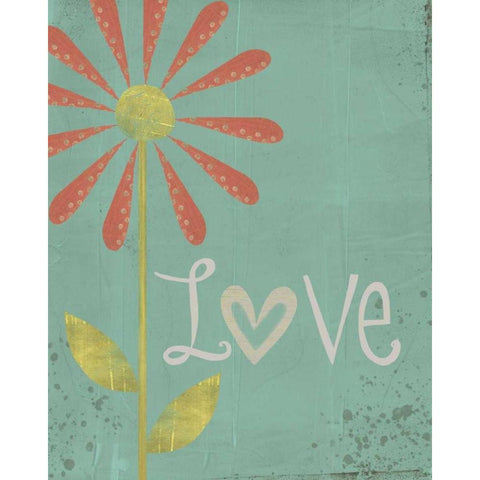 Love White Modern Wood Framed Art Print by Doucette, Katie