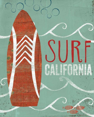 Surf White Modern Wood Framed Art Print with Double Matting by Doucette, Katie