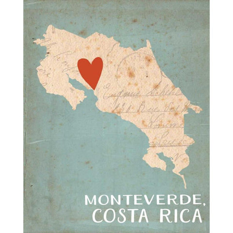 Costa Rica Black Modern Wood Framed Art Print with Double Matting by Doucette, Katie