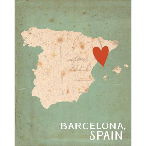 Spain White Modern Wood Framed Art Print by Doucette, Katie