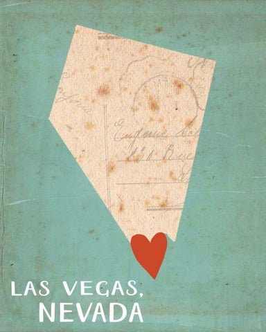 Vegas White Modern Wood Framed Art Print with Double Matting by Doucette, Katie