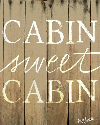 Cabin Sweet Cabin White Modern Wood Framed Art Print with Double Matting by Doucette, Katie