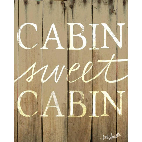 Cabin Sweet Cabin White Modern Wood Framed Art Print by Doucette, Katie