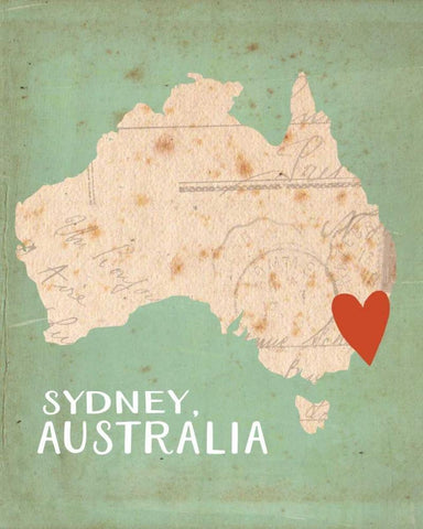 Sydney, Australia White Modern Wood Framed Art Print with Double Matting by Doucette, Katie