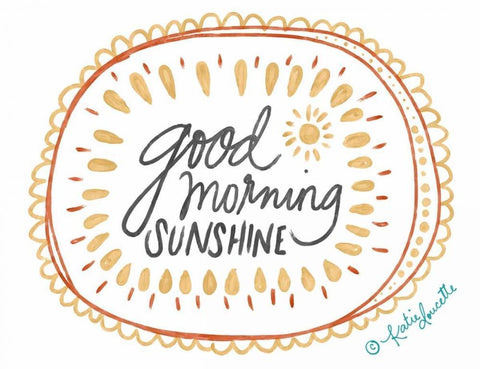 Good Morning Sunshine Black Ornate Wood Framed Art Print with Double Matting by Doucette, Katie