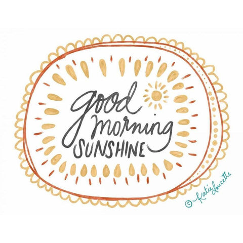 Good Morning Sunshine White Modern Wood Framed Art Print by Doucette, Katie