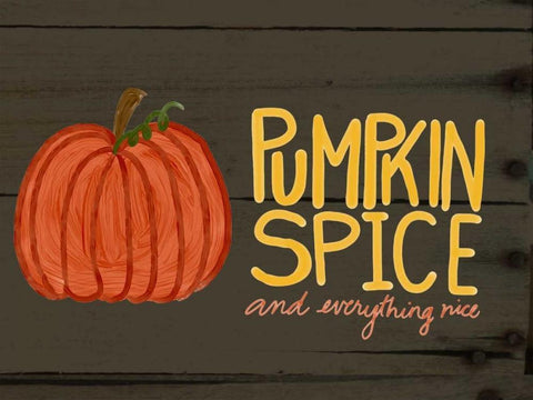 Pumpkin Spice Black Ornate Wood Framed Art Print with Double Matting by Doucette, Katie