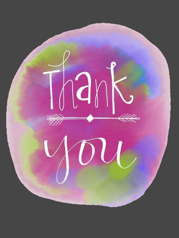 Thank You White Modern Wood Framed Art Print with Double Matting by Doucette, Katie