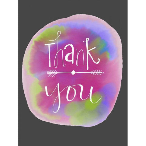 Thank You Black Modern Wood Framed Art Print with Double Matting by Doucette, Katie