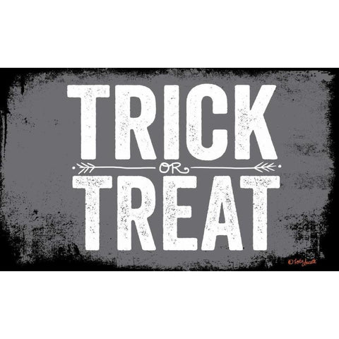 Trick or Treat Black Modern Wood Framed Art Print with Double Matting by Doucette, Katie