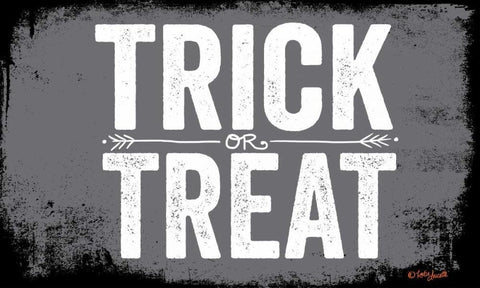 Trick or Treat White Modern Wood Framed Art Print with Double Matting by Doucette, Katie