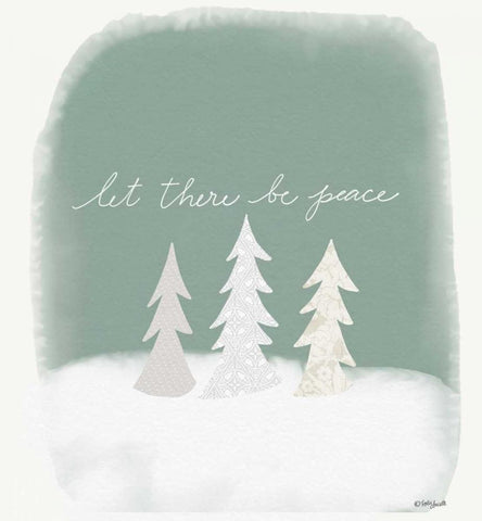 Let There Be Peace White Modern Wood Framed Art Print with Double Matting by Doucette, Katie