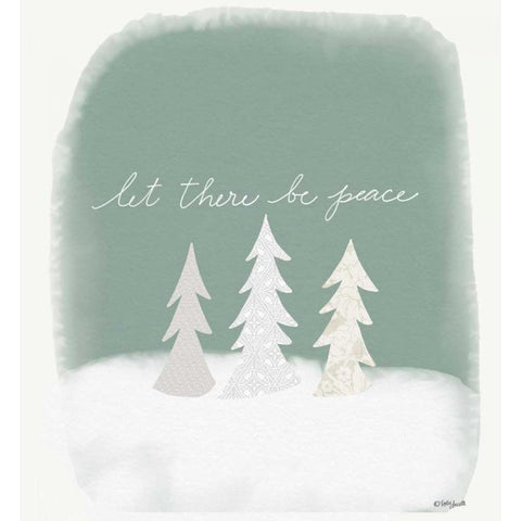 Let There Be Peace White Modern Wood Framed Art Print by Doucette, Katie