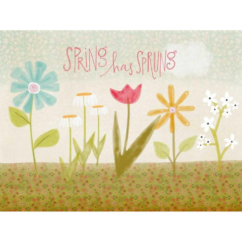 Spring Has Sprung White Modern Wood Framed Art Print by Doucette, Katie