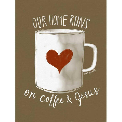 Coffee and Jesus Gold Ornate Wood Framed Art Print with Double Matting by Doucette, Katie