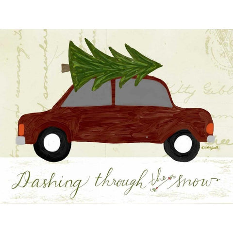 Dashing Black Modern Wood Framed Art Print with Double Matting by Doucette, Katie