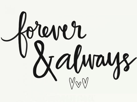 Forever and Always White Modern Wood Framed Art Print with Double Matting by Doucette, Katie