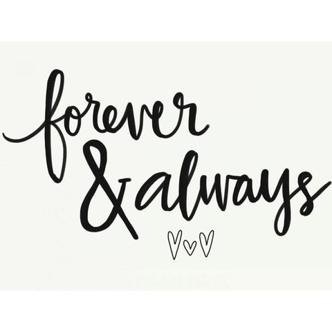 Forever and Always Black Modern Wood Framed Art Print with Double Matting by Doucette, Katie