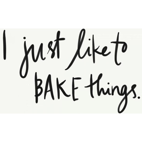 Bake Things Black Modern Wood Framed Art Print with Double Matting by Doucette, Katie