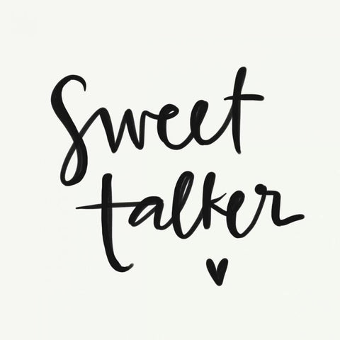 Sweet Talker Black Modern Wood Framed Art Print with Double Matting by Doucette, Katie