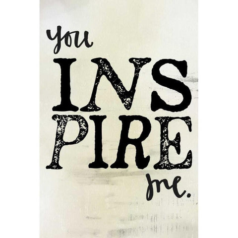 Inspire Me Black Modern Wood Framed Art Print with Double Matting by Doucette, Katie