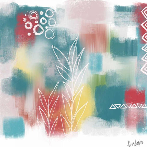 Abstract Black Modern Wood Framed Art Print with Double Matting by Doucette, Katie