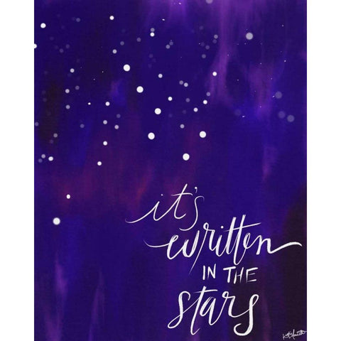 Written in the Stars White Modern Wood Framed Art Print by Doucette, Katie